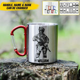 Personalized Australian Veterans/Soldier Carabiner Mug Printed 22JUY-DT28