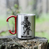 Personalized French Veterans/Soldier Carabiner Mug Printed 22JUY-DT28