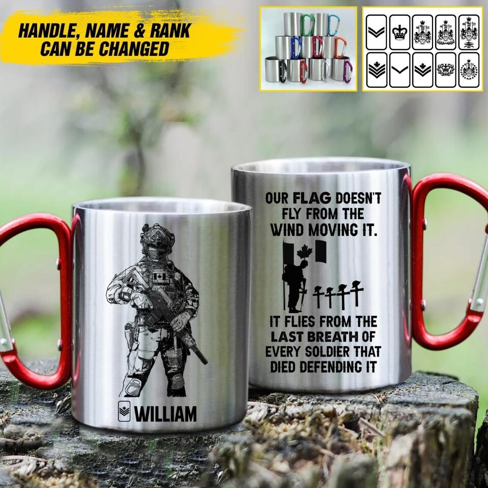 Personalized Canadian Veterans/Soldier Carabiner Mug Printed 22JUY-DT28