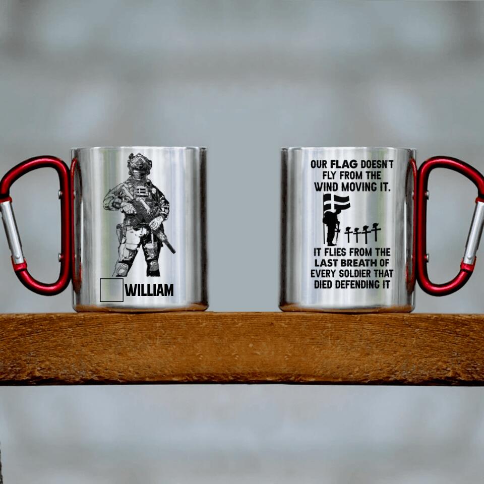 Personalized Swedish Veterans/Soldier Carabiner Mug Printed 22JUY-DT28