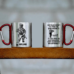 Personalized British Veterans/Soldier Carabiner Mug Printed 22JUY-DT28