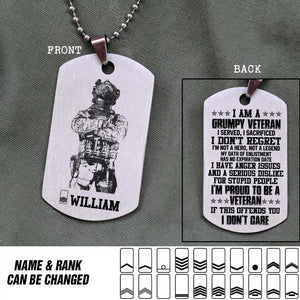 Personalized Netherland Veterans/Soldier Necklaces Printed 22JUY-DT28