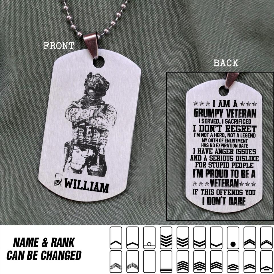 Personalized Netherland Veterans/Soldier Necklaces Printed 22JUY-DT28