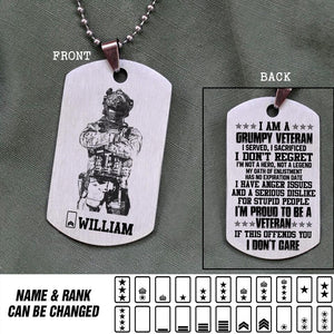 Personalized Swedish Veterans/Soldier Necklaces Printed 22JUY-DT28