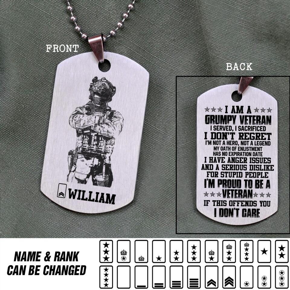 Personalized Swedish Veterans/Soldier Necklaces Printed 22JUY-DT28