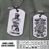 Personalized Swiss Veterans/Soldier Necklaces Printed 22JUY-DT28