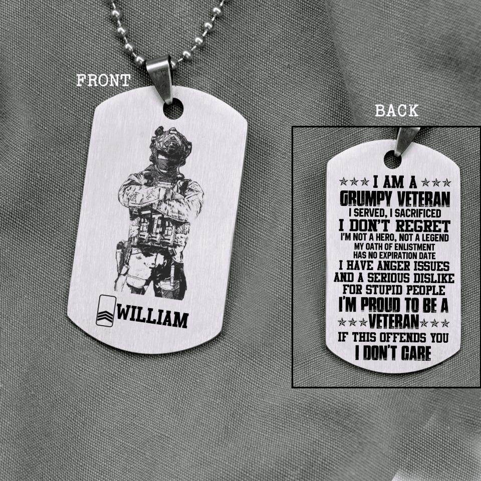 Personalized Netherland Veterans/Soldier Necklaces Printed 22JUY-DT28