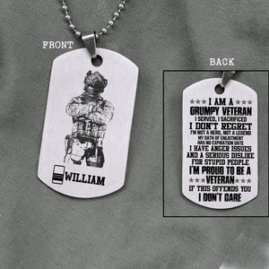 Personalized British Veterans/Soldier Necklaces Printed 22JUY-DT28