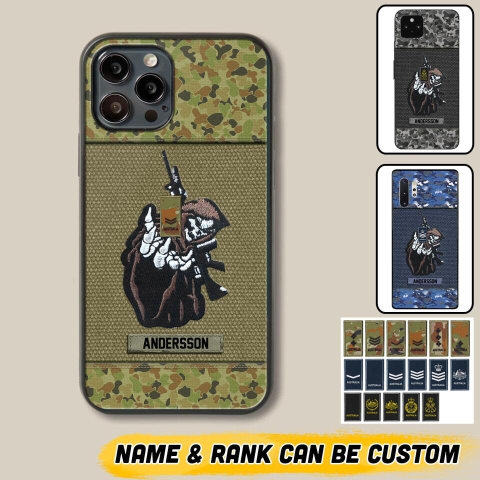 Personalized Australian Soldier/Veterans Phone Case Printed 22JUY-HQ28