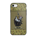 Personalized Australian Soldier/Veterans Phone Case Printed 22JUY-HQ28