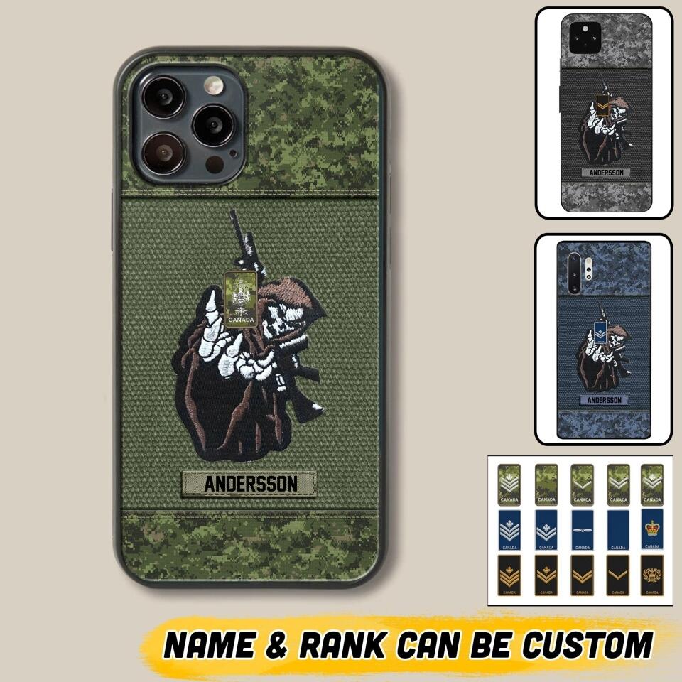 Personalized Canadian Soldier/Veterans Phone Case Printed 22JUY-HQ28