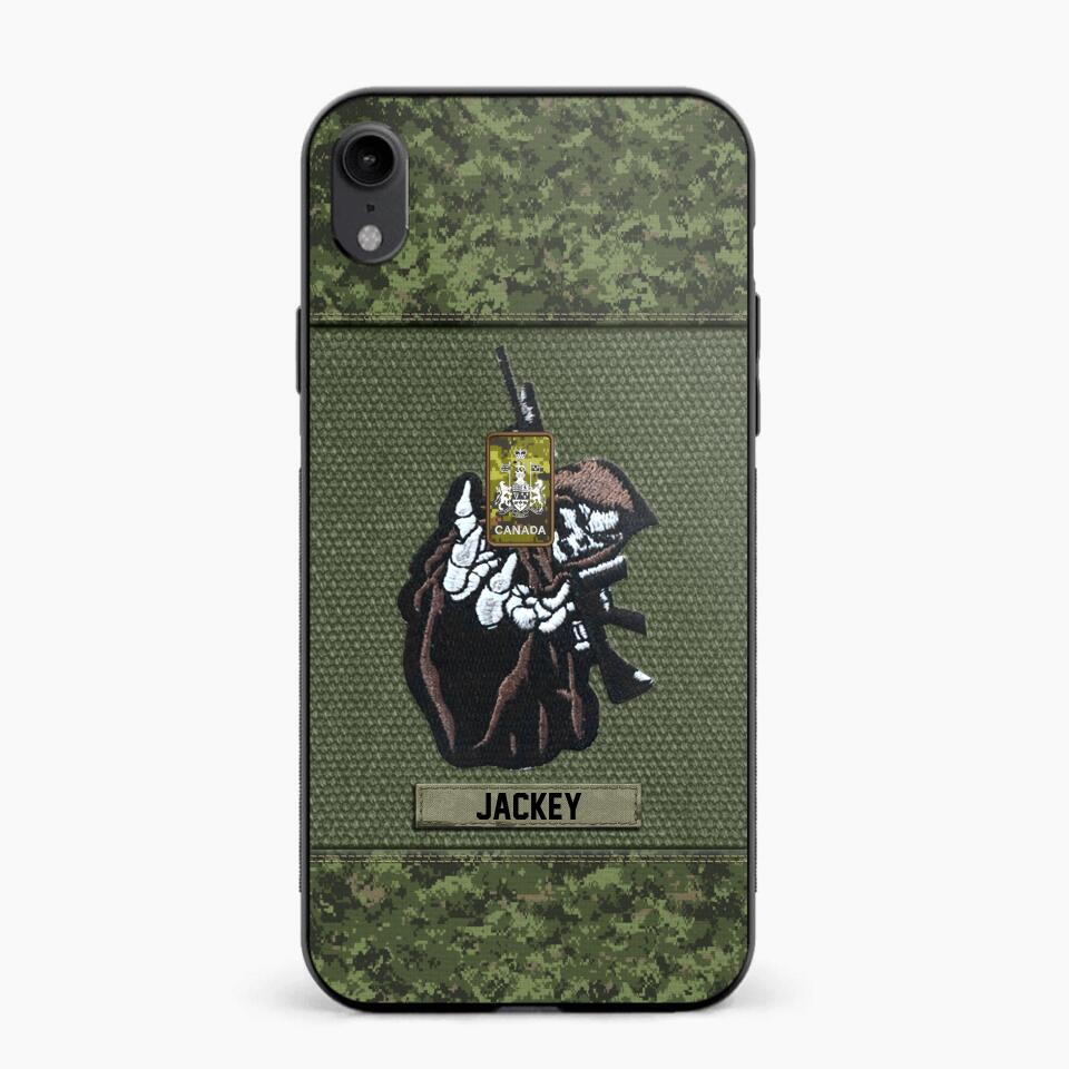 Personalized Canadian Soldier/Veterans Phone Case Printed 22JUY-HQ28