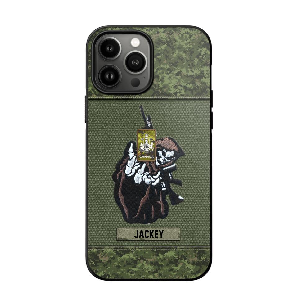 Personalized Canadian Soldier/Veterans Phone Case Printed 22JUY-HQ28