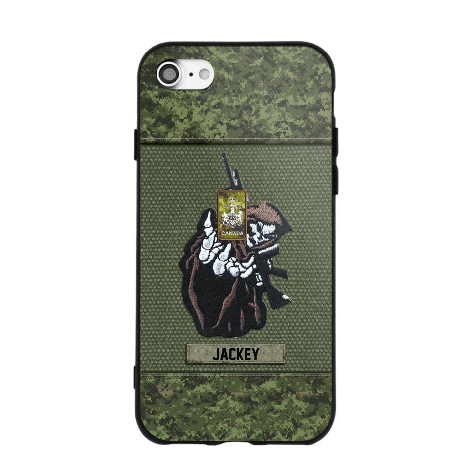 Personalized Canadian Soldier/Veterans Phone Case Printed 22JUY-HQ28