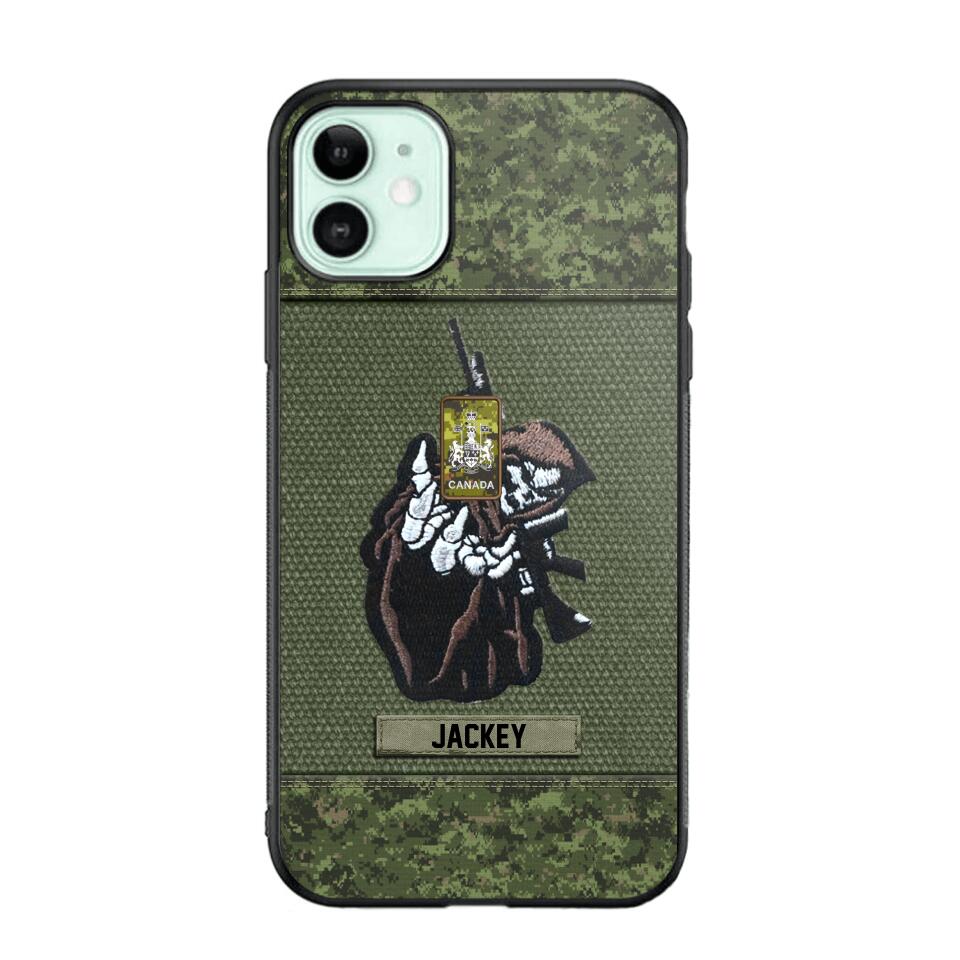 Personalized Canadian Soldier/Veterans Phone Case Printed 22JUY-HQ28