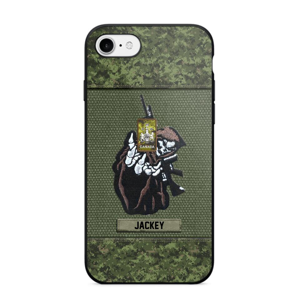 Personalized Canadian Soldier/Veterans Phone Case Printed 22JUY-HQ28