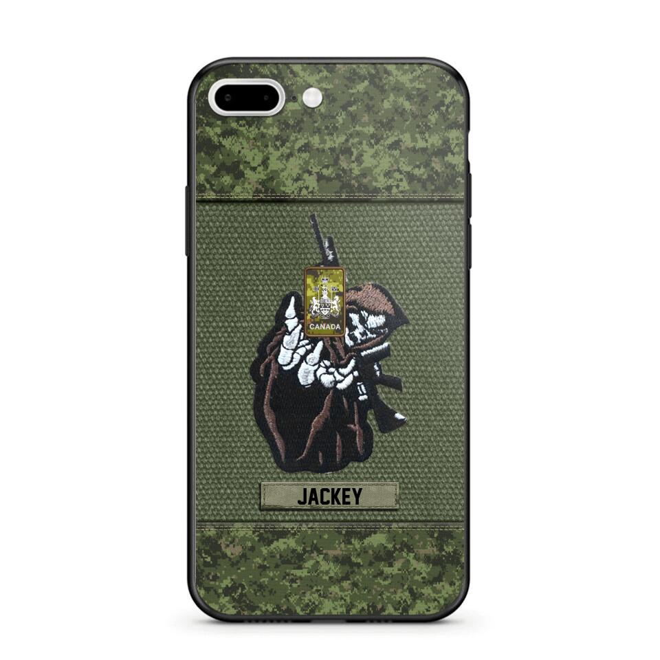 Personalized Canadian Soldier/Veterans Phone Case Printed 22JUY-HQ28