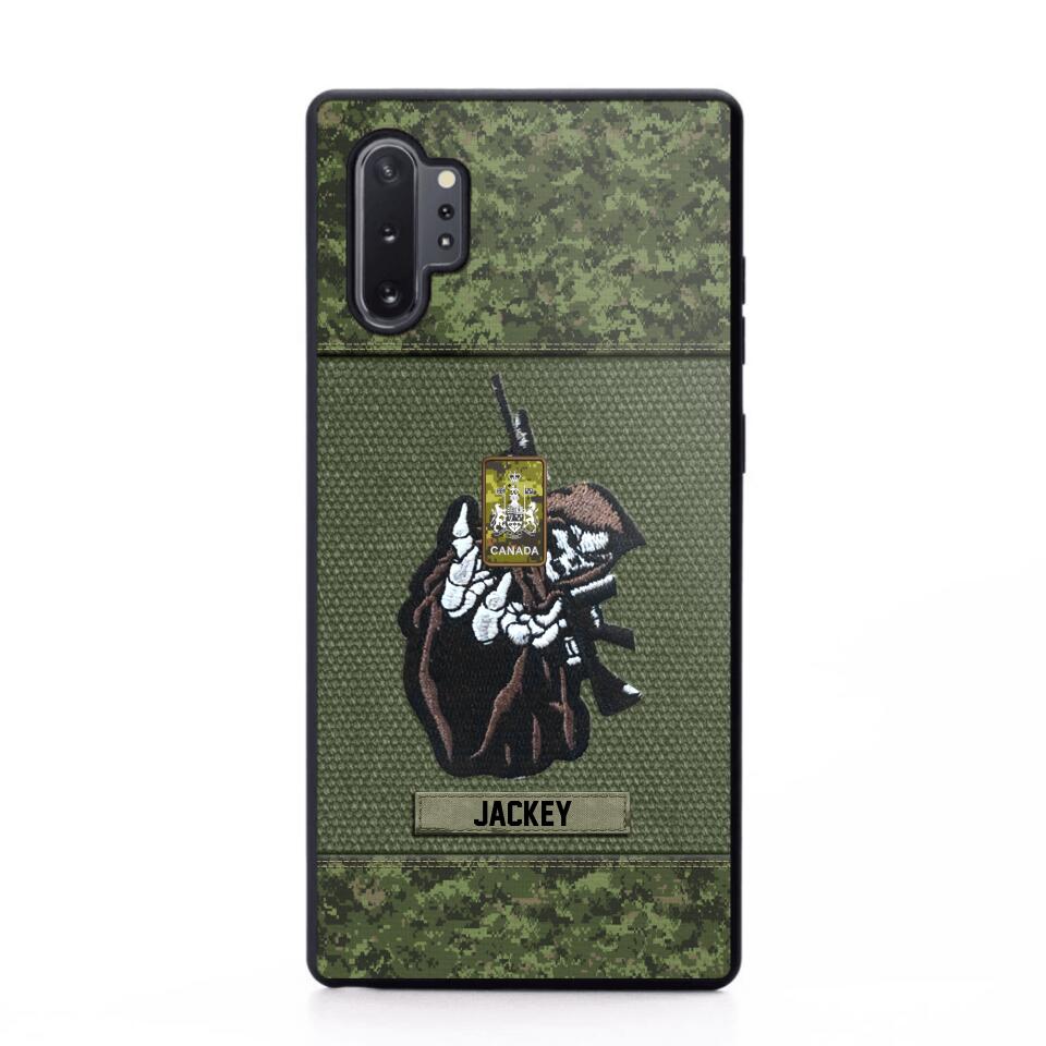 Personalized Canadian Soldier/Veterans Phone Case Printed 22JUY-HQ28