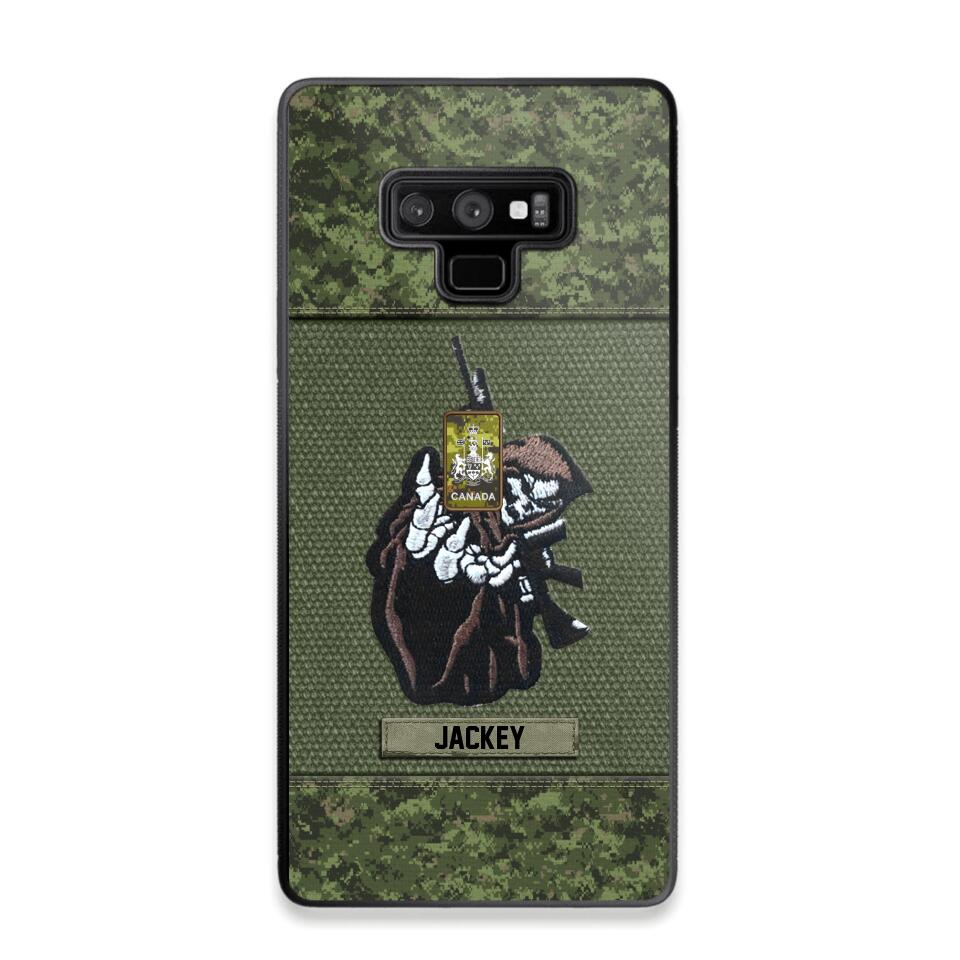 Personalized Canadian Soldier/Veterans Phone Case Printed 22JUY-HQ28