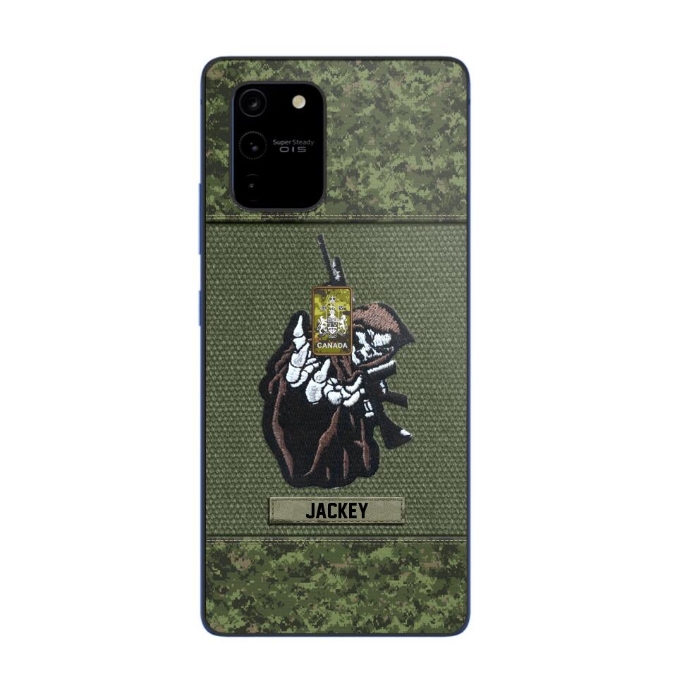 Personalized Canadian Soldier/Veterans Phone Case Printed 22JUY-HQ28