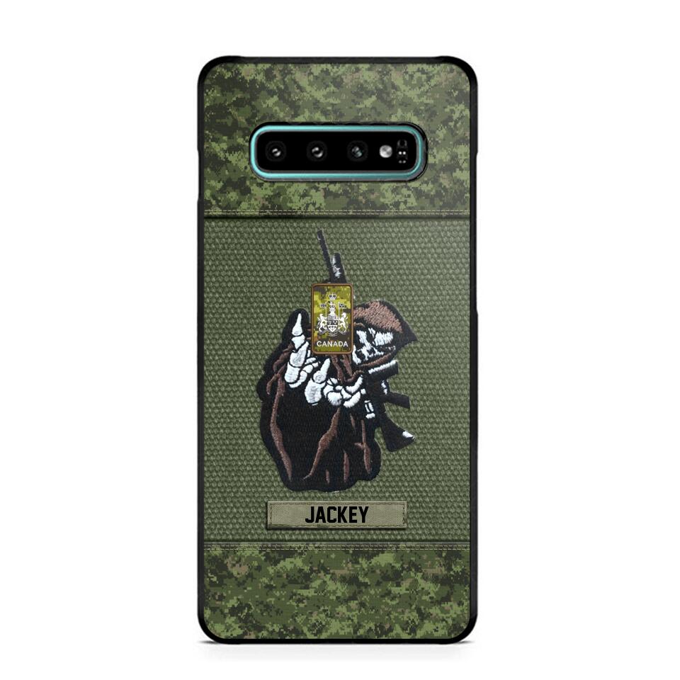 Personalized Canadian Soldier/Veterans Phone Case Printed 22JUY-HQ28