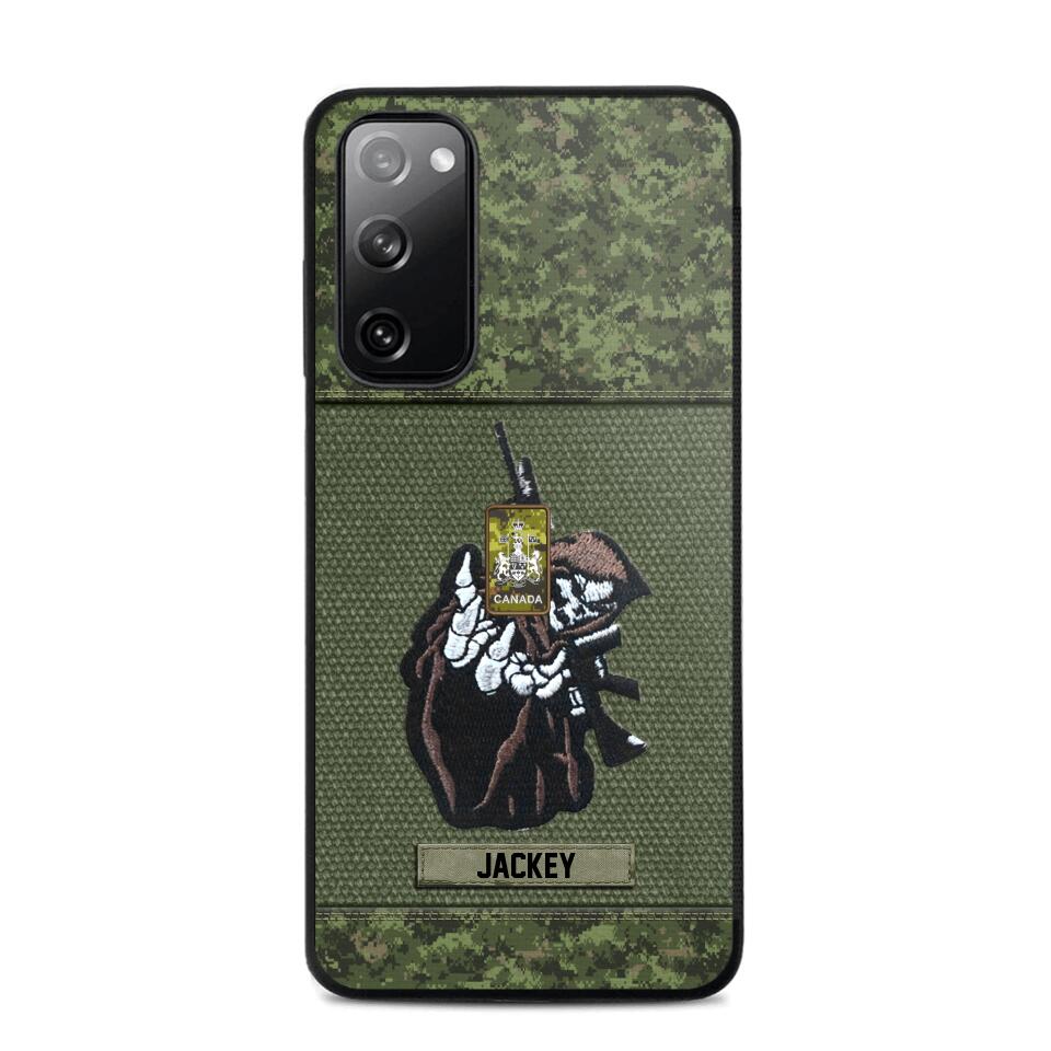Personalized Canadian Soldier/Veterans Phone Case Printed 22JUY-HQ28