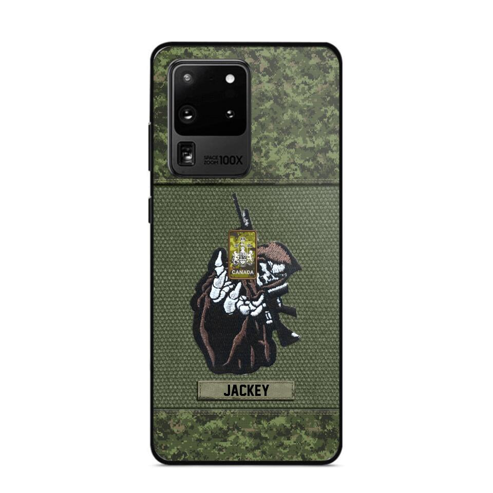 Personalized Canadian Soldier/Veterans Phone Case Printed 22JUY-HQ28