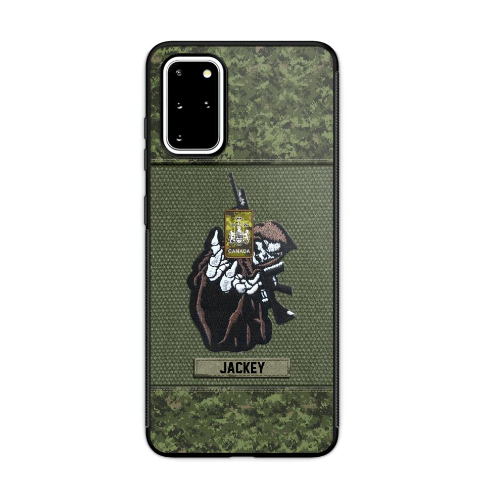 Personalized Canadian Soldier/Veterans Phone Case Printed 22JUY-HQ28