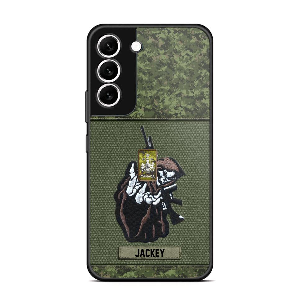 Personalized Canadian Soldier/Veterans Phone Case Printed 22JUY-HQ28