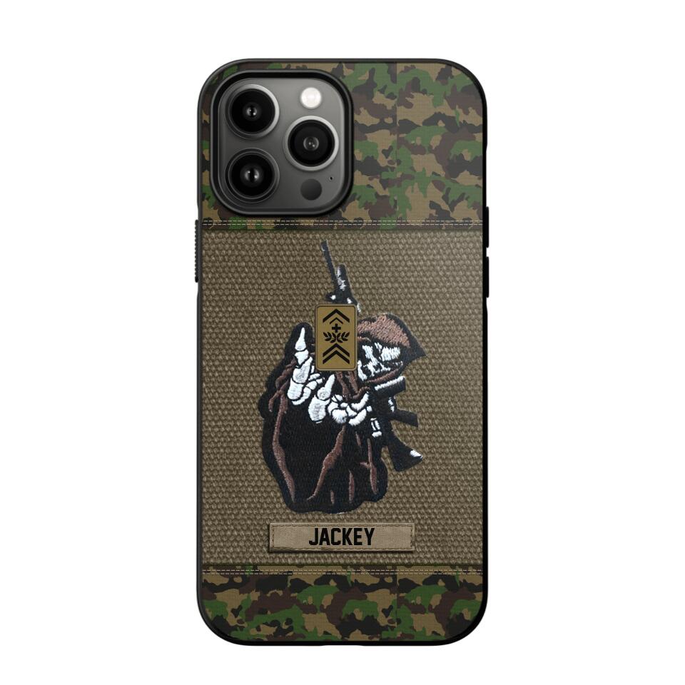 Personalized Swiss Soldier/Veterans Phone Case Printed 22JUY-HQ28