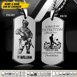 Personalized Sorry If My Patriotism Offends You Trust Me Australian Solider/ Veteran Necklaces  Printed QTDT2807
