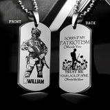 Personalized Sorry If My Patriotism Offends You Trust Me Canadian Solider/ Veteran Necklaces  Printed QTDT2807