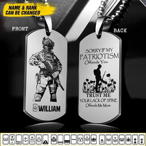 Personalized Sorry If My Patriotism Offends You Trust Me UK Solider/ Veteran Necklaces Printed QTDT2807