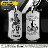 Personalized Sorry If My Patriotism Offends You Trust Me UK Solider/ Veteran Necklaces Printed QTDT2807