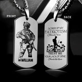 Personalized Sorry If My Patriotism Offends You Trust Me UK Solider/ Veteran Necklaces Printed QTDT2807