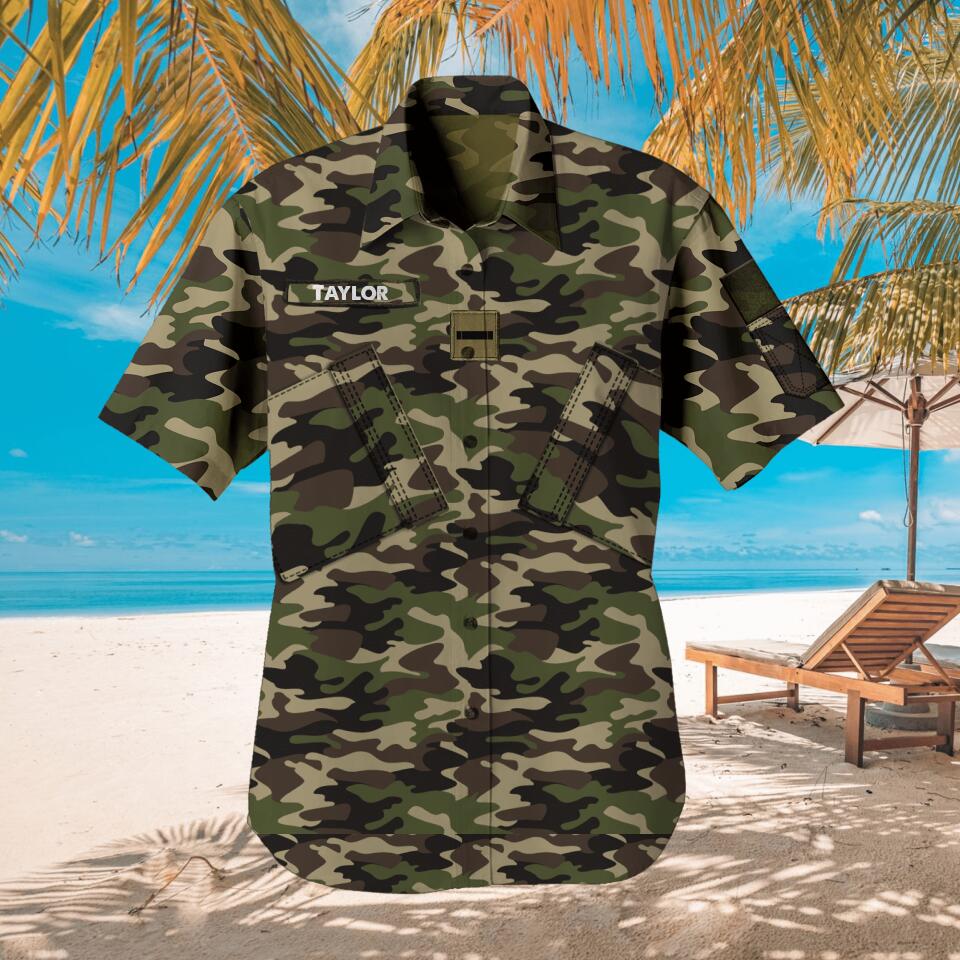 DH Personalized French Soldier/Veterans Hawaii Shirt Printed HC2907