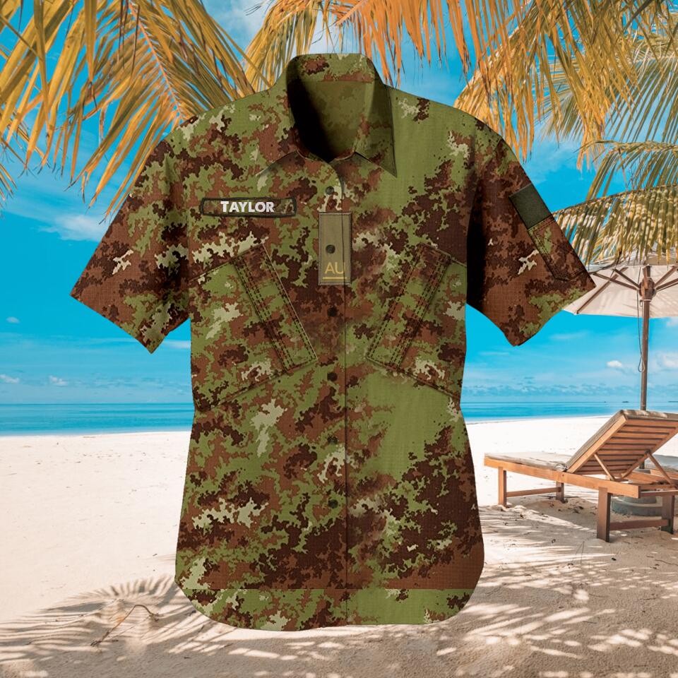 DH Personalized Italian Soldier/Veterans Hawaii Shirt Printed HC2907