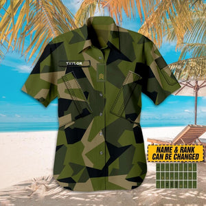 DH Personalized Swedish Soldier/Veterans Hawaii Shirt Printed HC2907