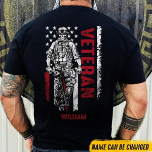 Personalized U.S Veteran Tshirt Printed 22JUY-DT29