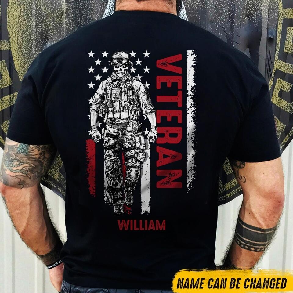 Personalized U.S Veteran Tshirt Printed 22JUY-DT29