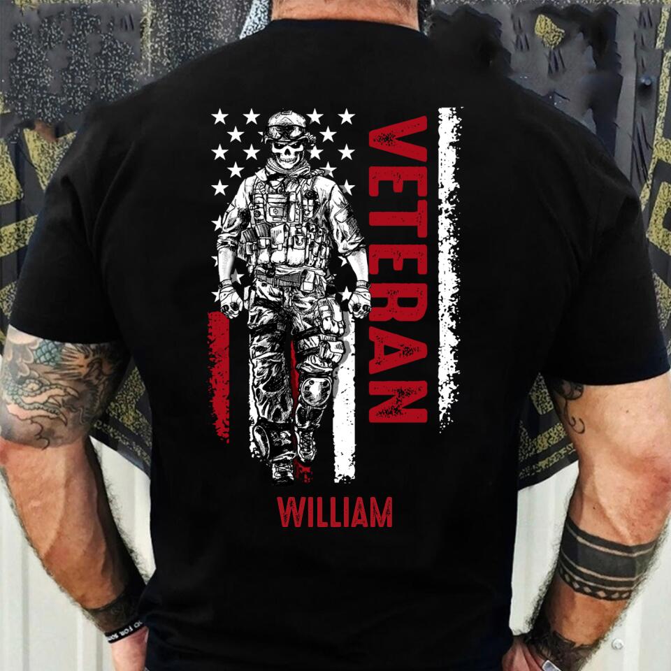 Personalized U.S Veteran Tshirt Printed 22JUY-DT29