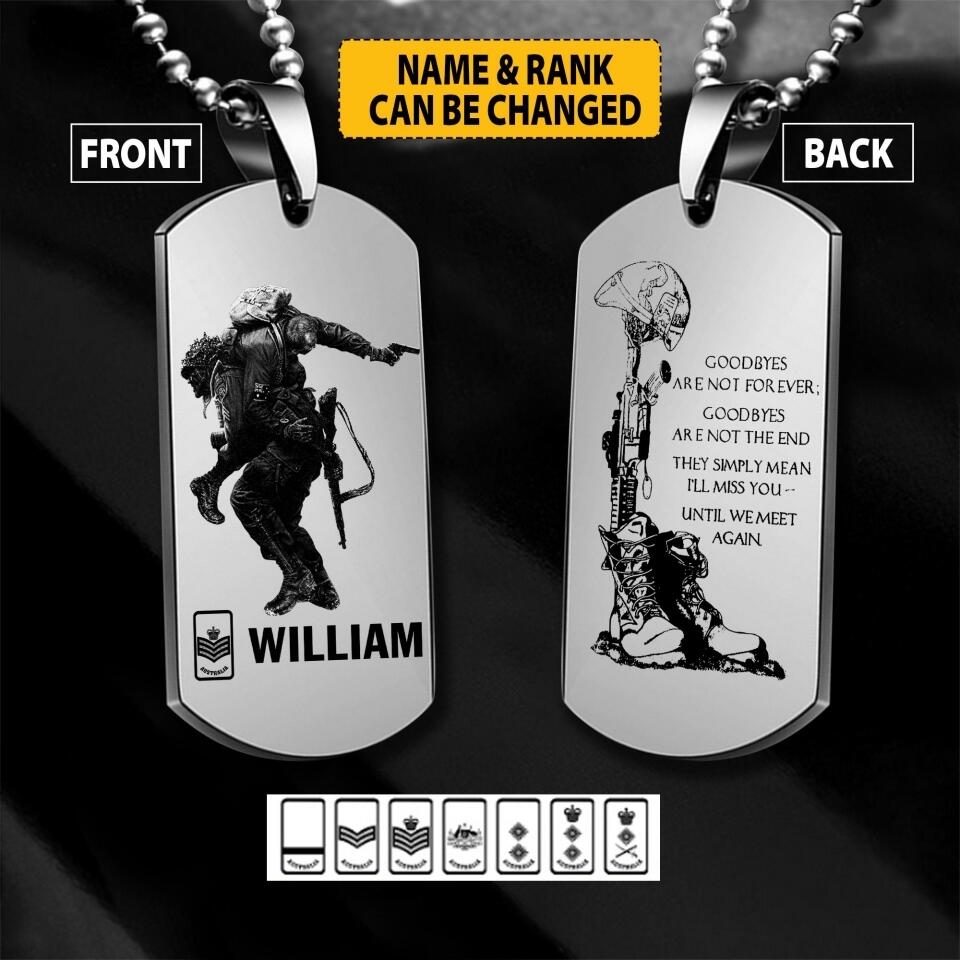 DH Personalized Australian Veterans/Soldier Necklaces Printed HC2907