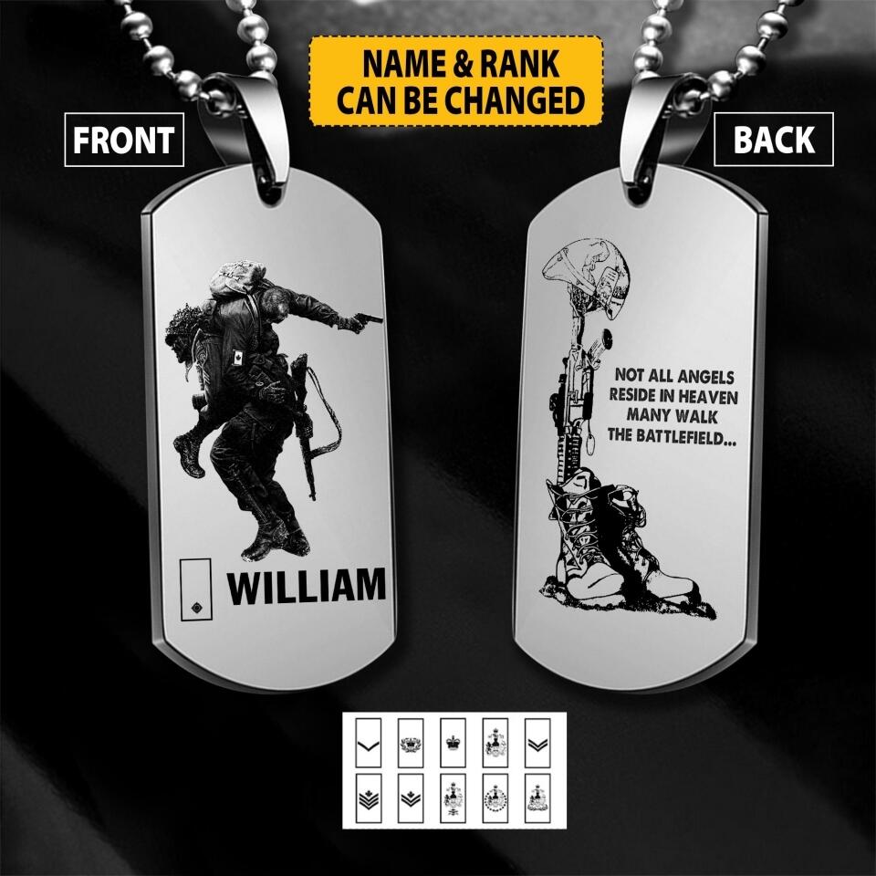 DH Personalized Canadian Veterans/Soldier Necklaces Printed HC2907