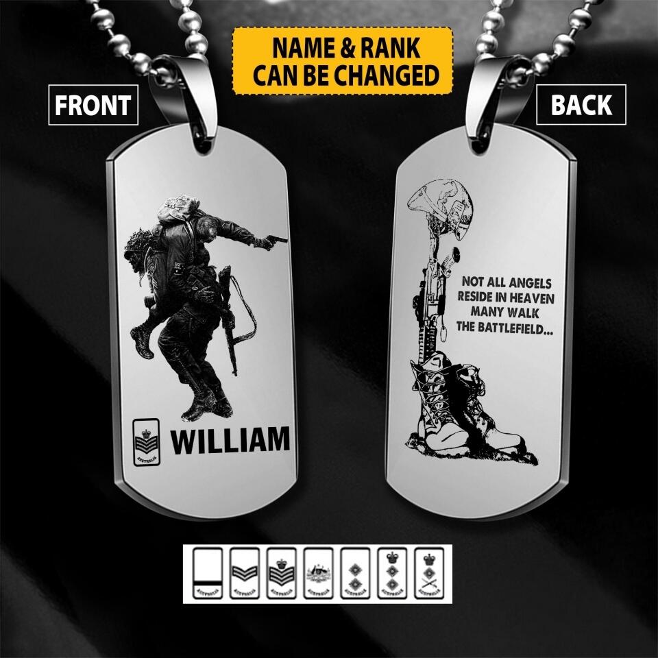 DH Personalized Australian Veterans/Soldier Necklaces Printed HC2907