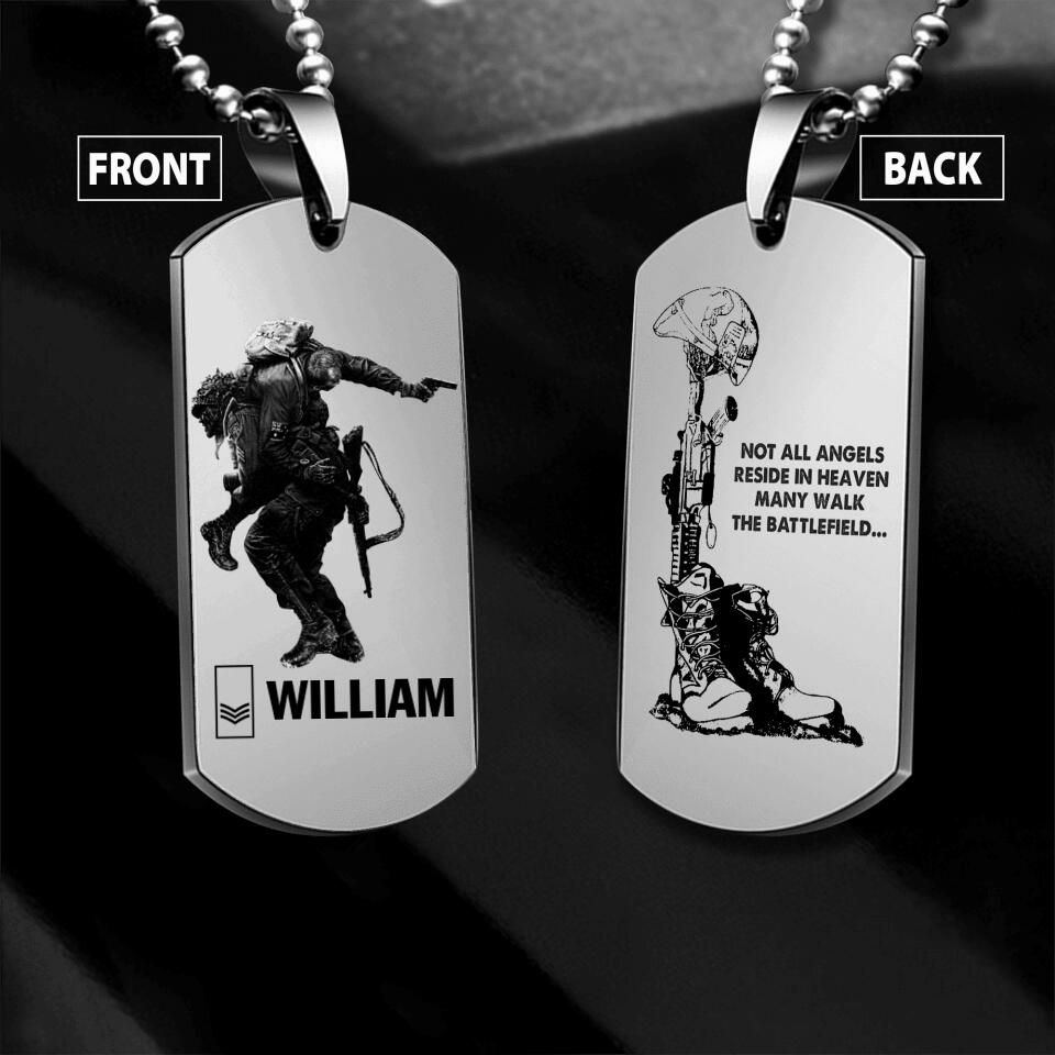 DH Personalized Australian Veterans/Soldier Necklaces Printed HC2907