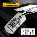 Personalized Danish Soldier Dog Tag Printed 22JUY-HY29