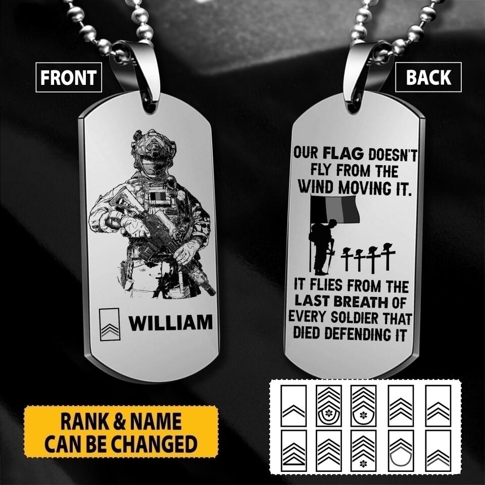 Personalized Mexican Soldier/Veterans Necklaces Printed 22JUY-HY28