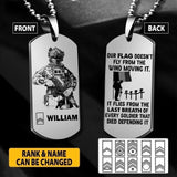 Personalized Mexican Soldier/Veterans Necklaces Printed 22JUY-HY28