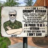 Personalized Grumpy Canadian Veterans Metal Sign Printed 22JUY-DT30
