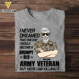 Personalized Grumpy Old US Veteran Tshirt Printed 22AUG-DT01